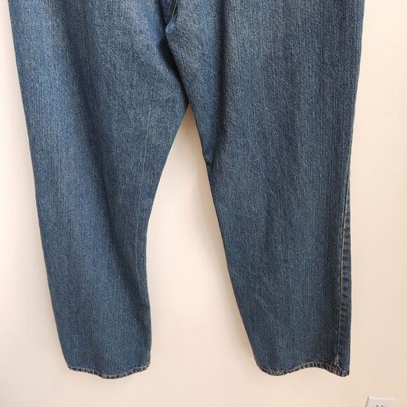 Chaps Jeans Men 42x32 (Fit 42.5x31.75) Blue Denim Straight Leg Grunge Retro Boho - Picture 6 of 16